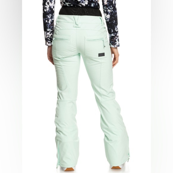 NEW $200 Roxy Rising High Shell Snow Pants in Fair Aqua Women’s Pants Size M - Picture 2 of 16